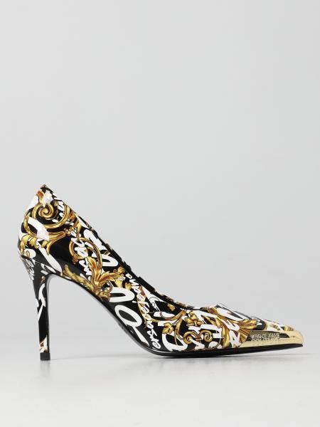 scatola scarpe versace|Pumps in vernice con stampa in Nero .